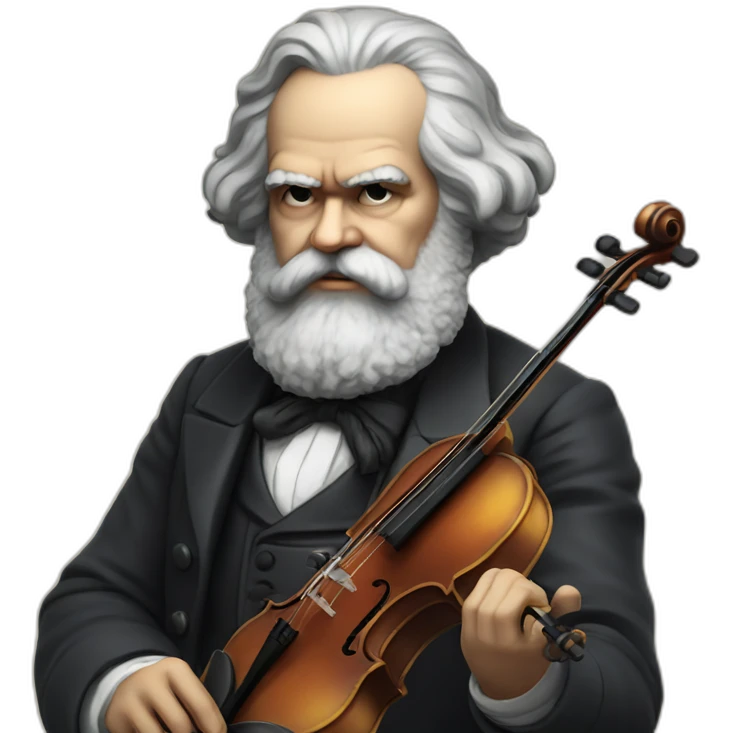 karl marx plays the violin emoji
