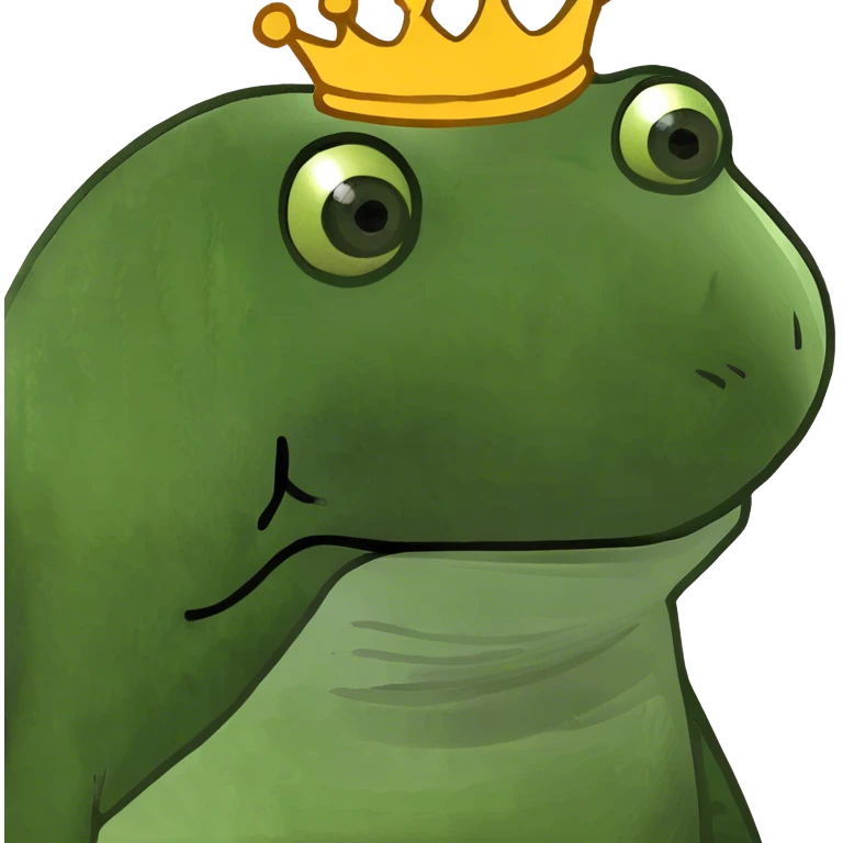 Dog whith a frog emoji