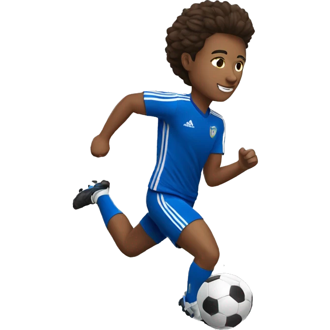 soccer player running wearing Adidas track suit emoji