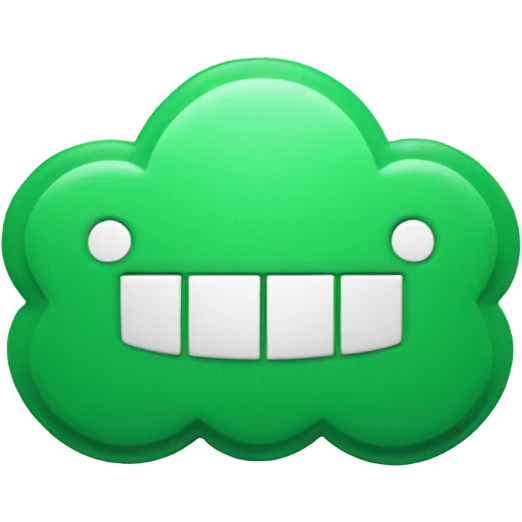 create a shape emoji green verified badge that has scalloped edges and binary code written in white on the inside emoji