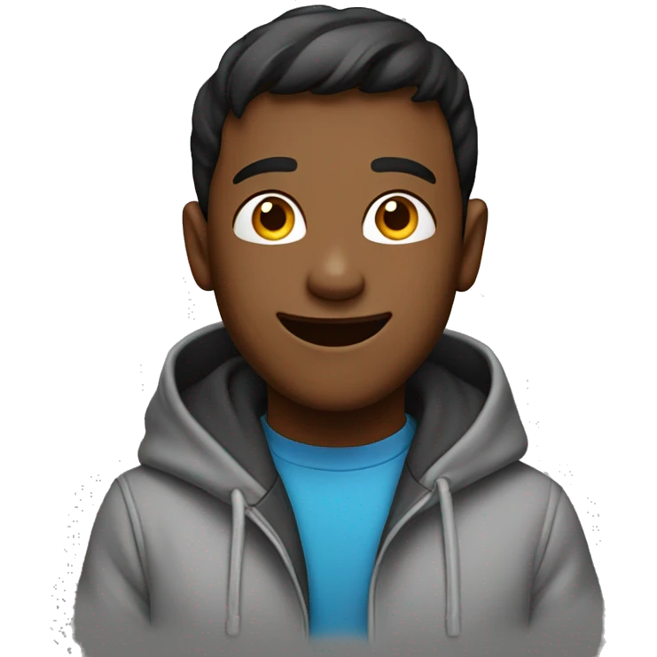 happy boy men in hoodie  emoji