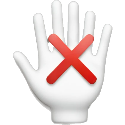 hand with stop sign emoji