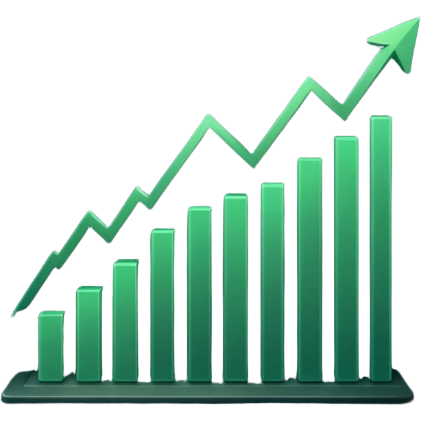 dark green growth graph emoji