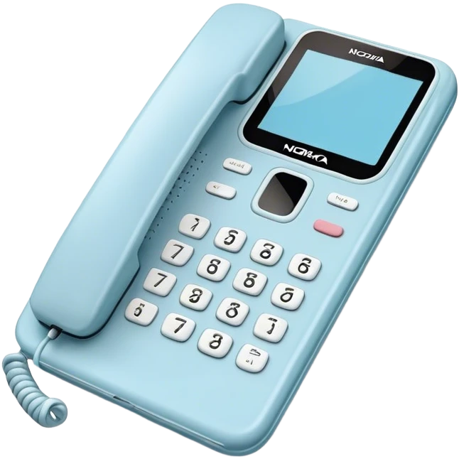 pastel blue nokia phone emoji