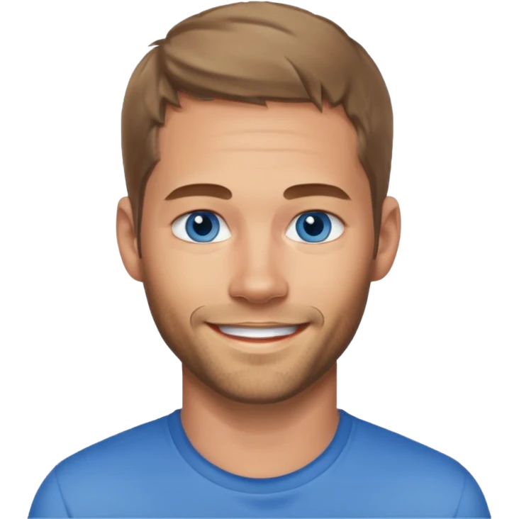 Paul Walker with blue eyes emoji