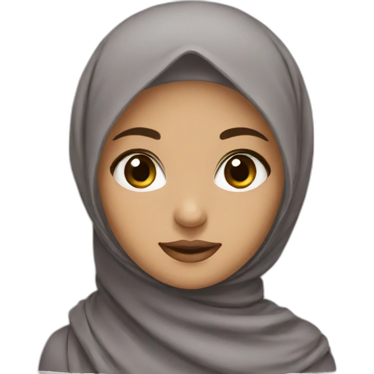 Female with hijab cute brown eyes emoji