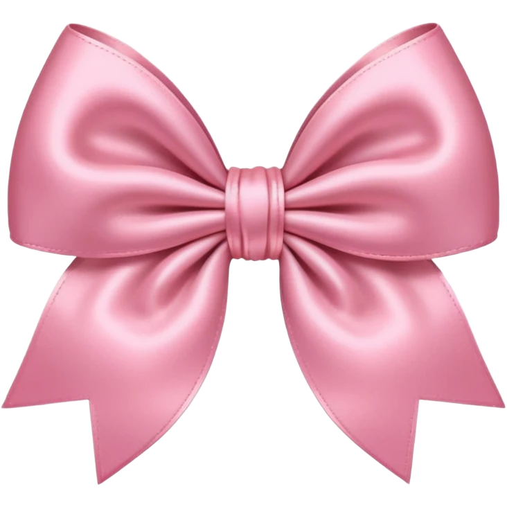 coquette style pink bow, delicate and feminine, blush pink, satin texture, emoji optimized, no text emoji