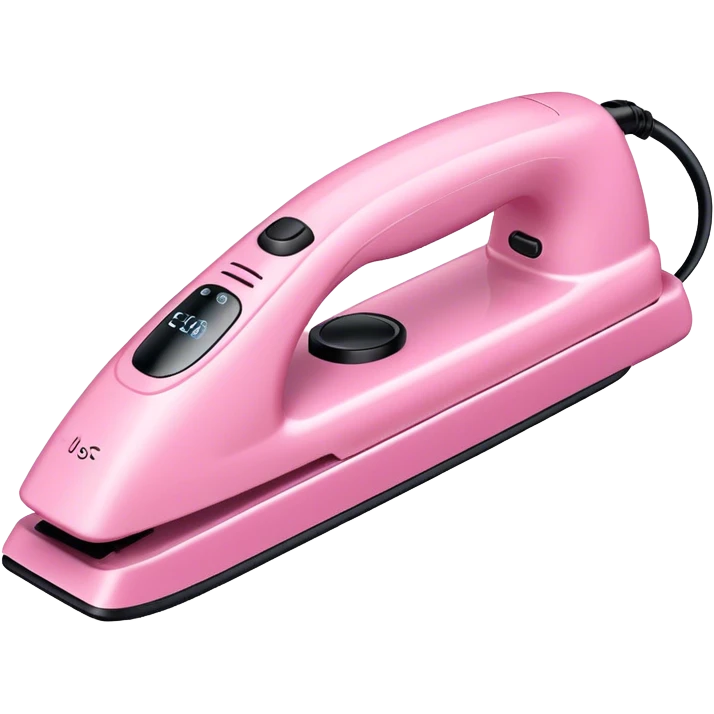 cute pink hair straightener  emoji