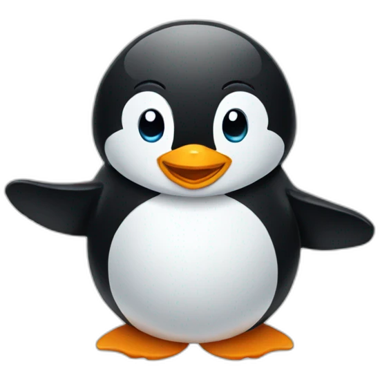 penguin waving emoji