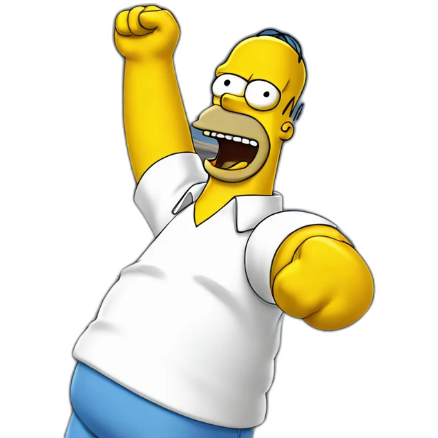 Homer Simpson waving emoji