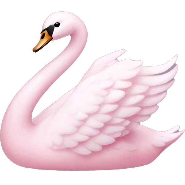 pastel pink swan emoji