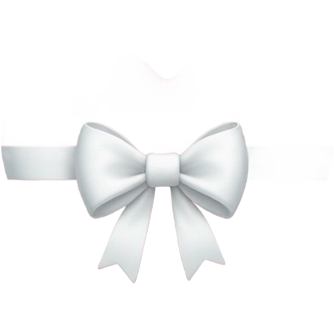 Pastel pink heart with white bow emoji