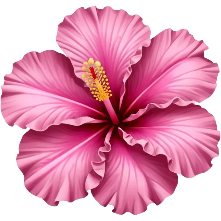 Pink hibiscus flower emoji