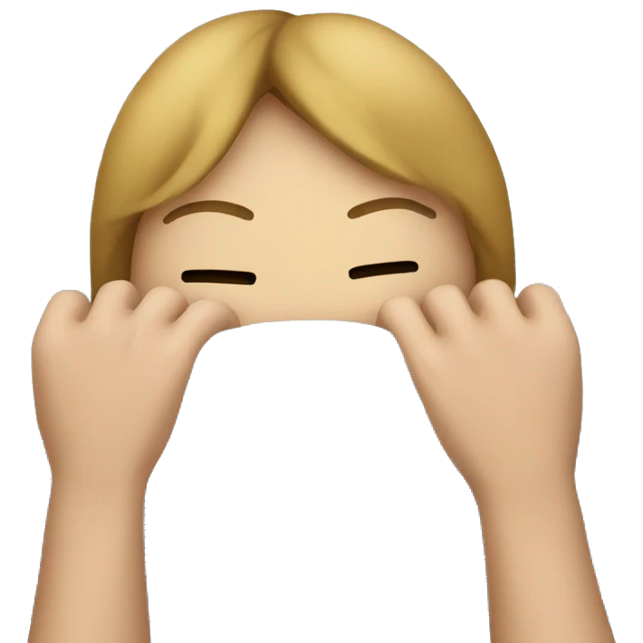 someone putting their face in a pillow emoji