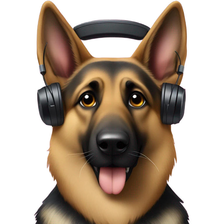 German shepherd dj emoji