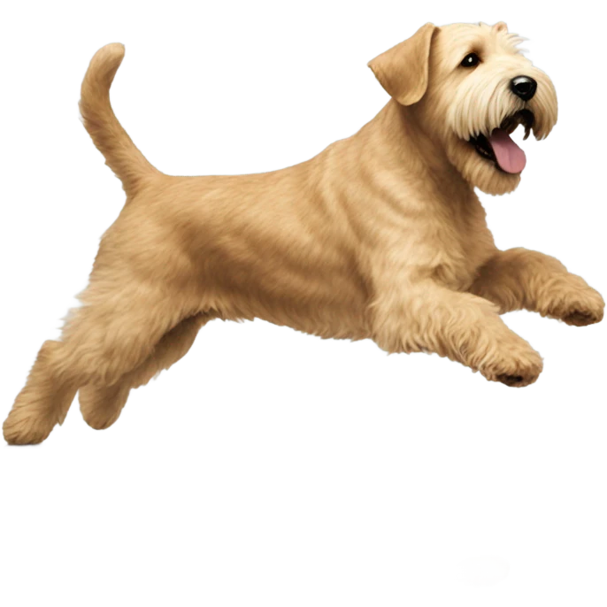 Wheaten terrier chasing cat emoji