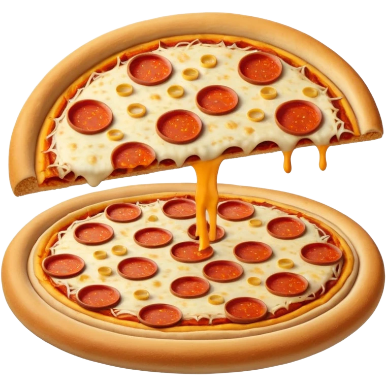 Saturn made of pizza emoji