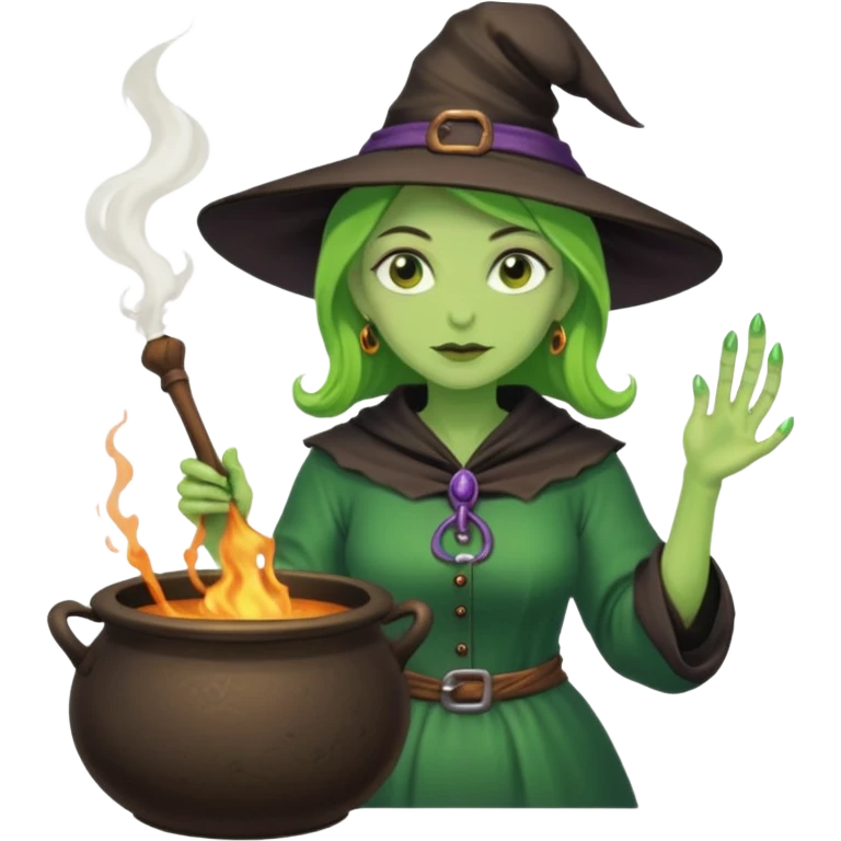 green witch cooking potion emoji