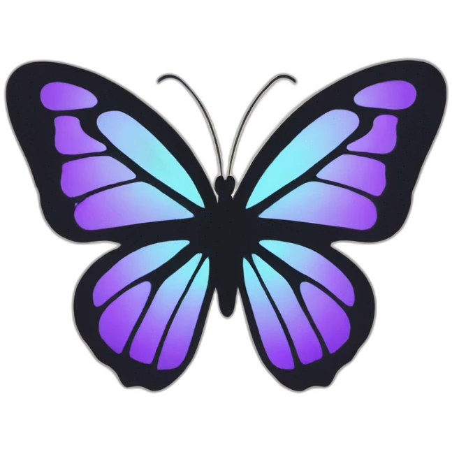 butterfly silhouette emoji