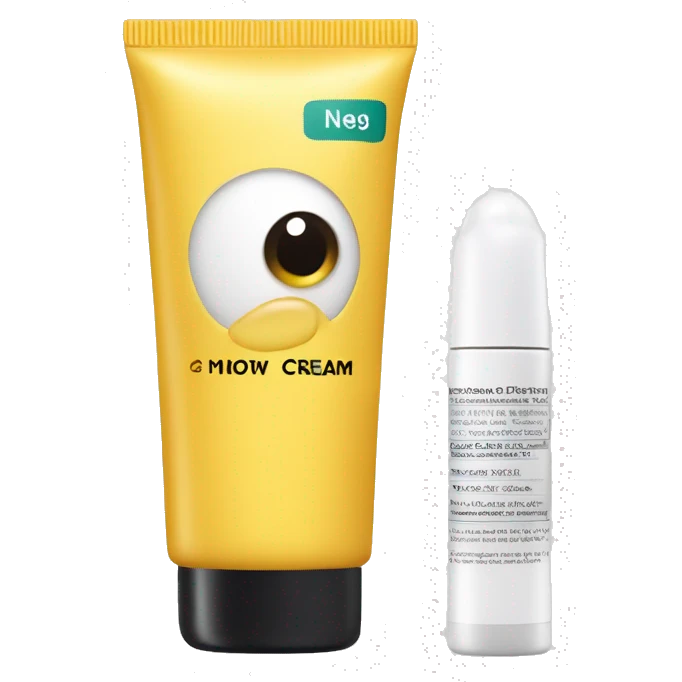 eye cream bottle with label emoji