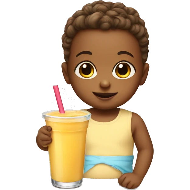 Baby drink a smoothie emoji