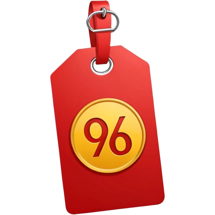 Discount tag with percent symbol emoji