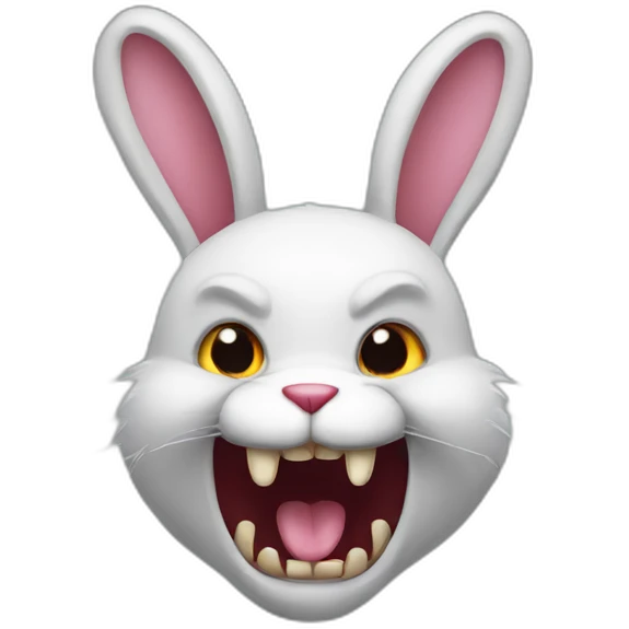 evil rabbit emoji
