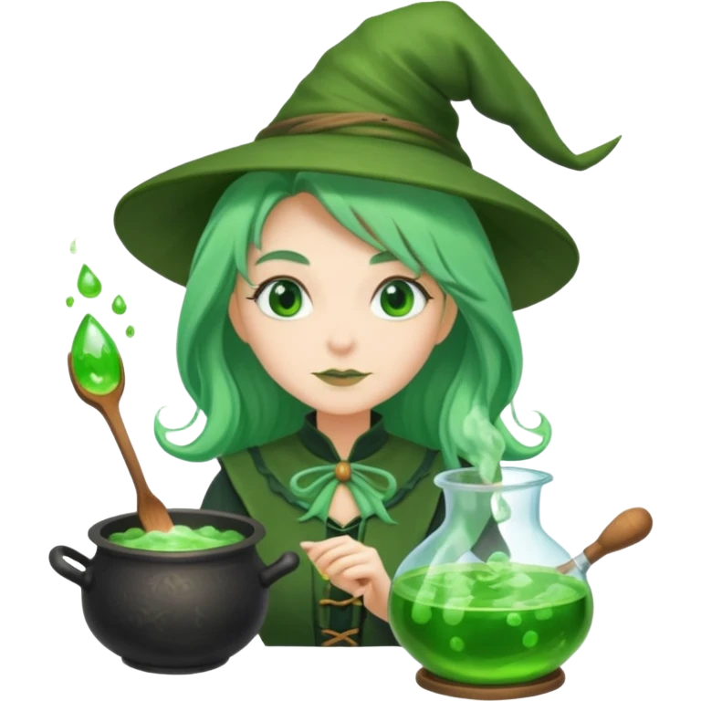 green witch cooking potion emoji