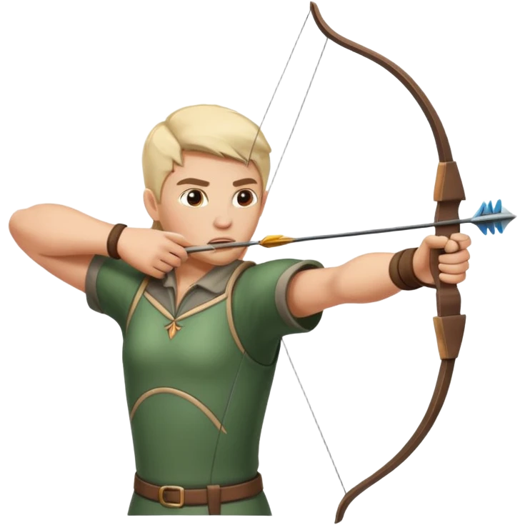 un archer avec un cible en arriere plans emoji