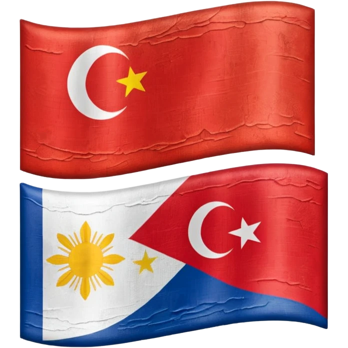 Emoji of half flag of philippines and turkey emoji