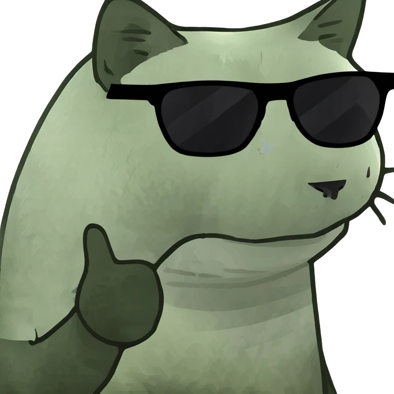 Cat with sunglasses emoji