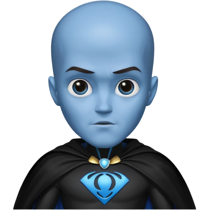 Megamind wearing his black cape emoji