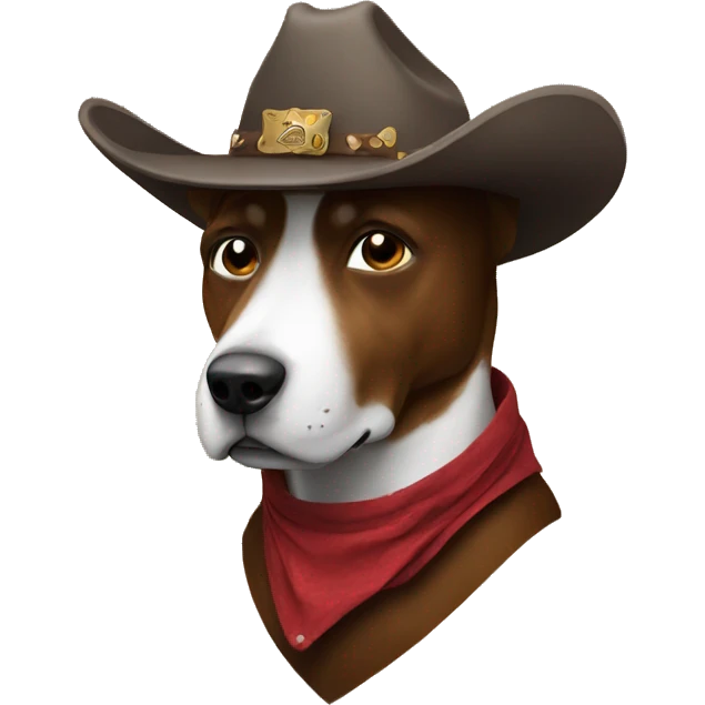 elon mask as a dog with cowboy hate emoji