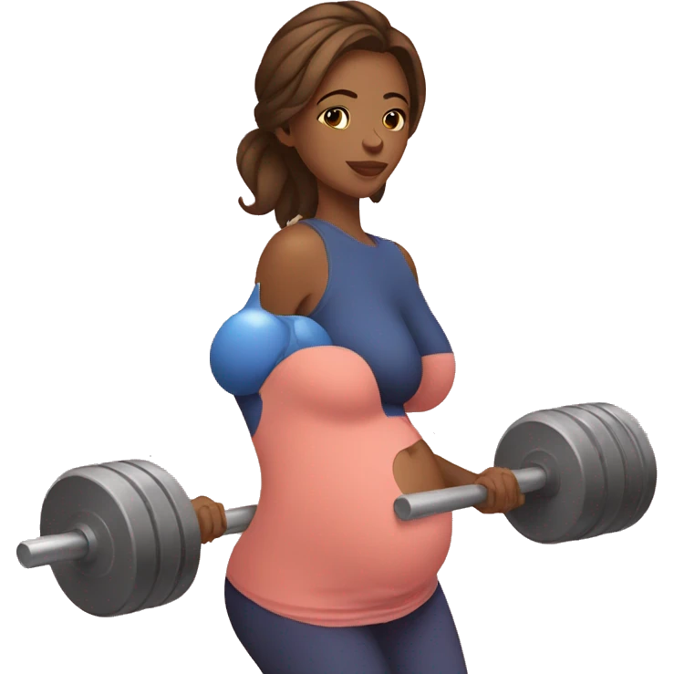 pregnant woman at the gym emoji