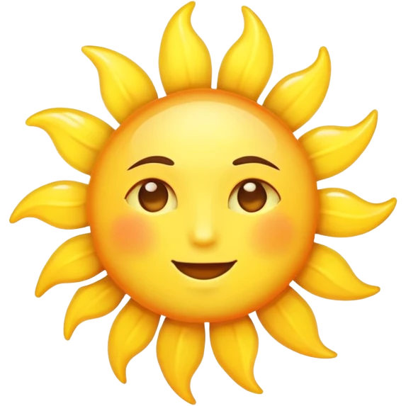realistic sun without face emoji