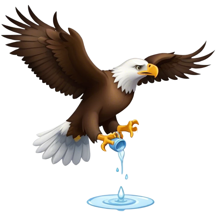 eagle drinking water emoji