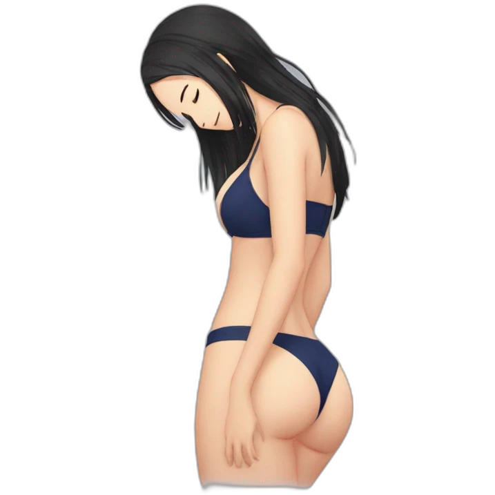 nico robin full body pawg small swimsuit lying face down emoji