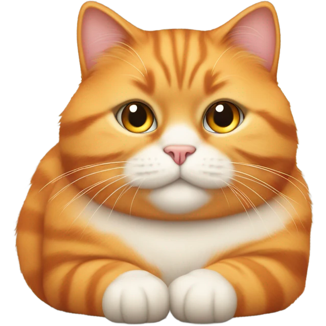 Fat orange cat emoji