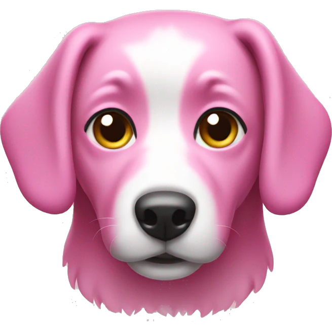 pink dog  emoji
