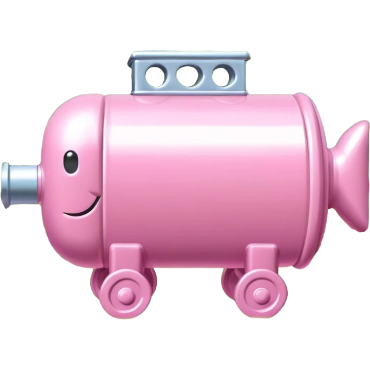 Jeff Koons style pink SPAM CAN sculpture in a garden landscape  emoji