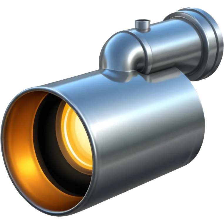 a steel shiny sewer pipe from which wastewater flows out emoji