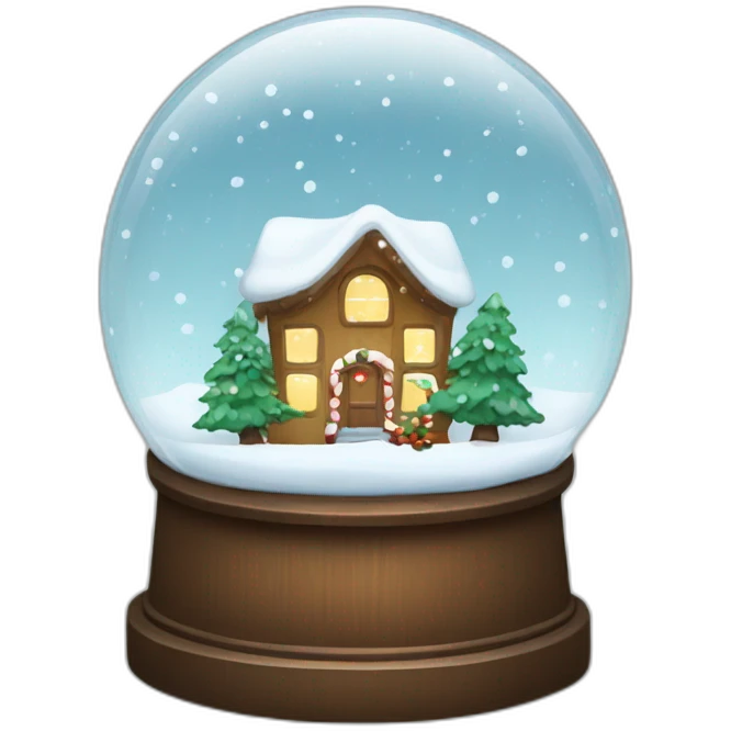 Christmas snow globe emoji