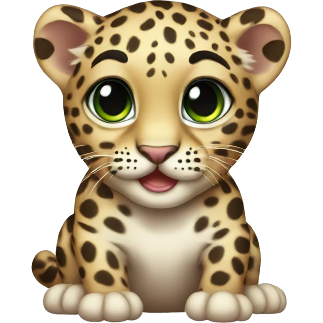baby leopard emoji