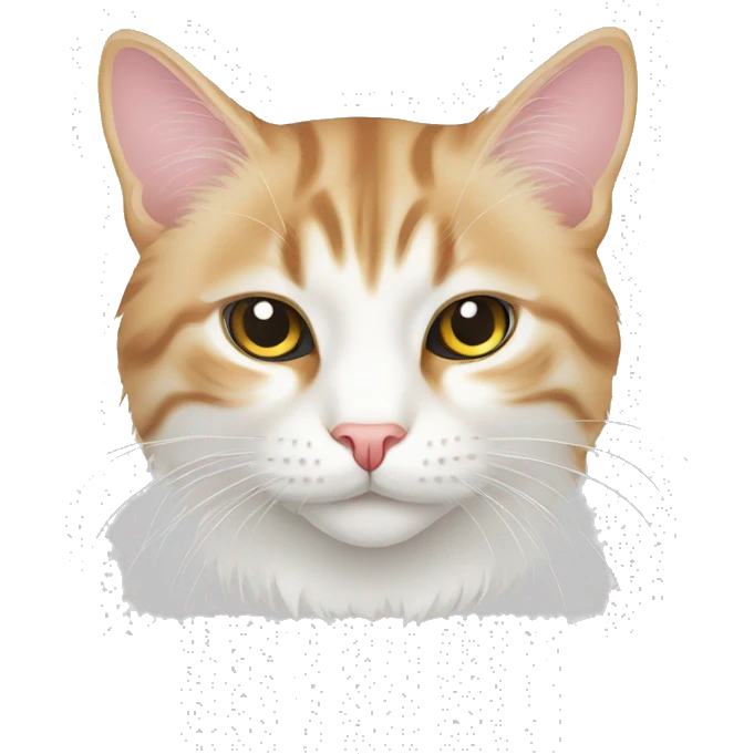 Cat, Minimalism, Sticker, Charm, Bed, Photorealism, Contour, Vector, White background emoji