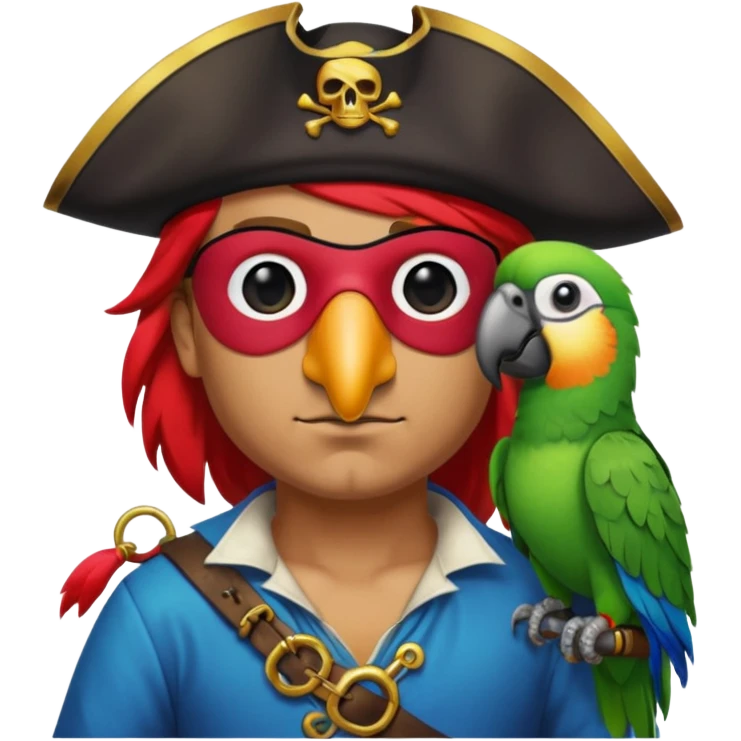 pirate and parrot emoji