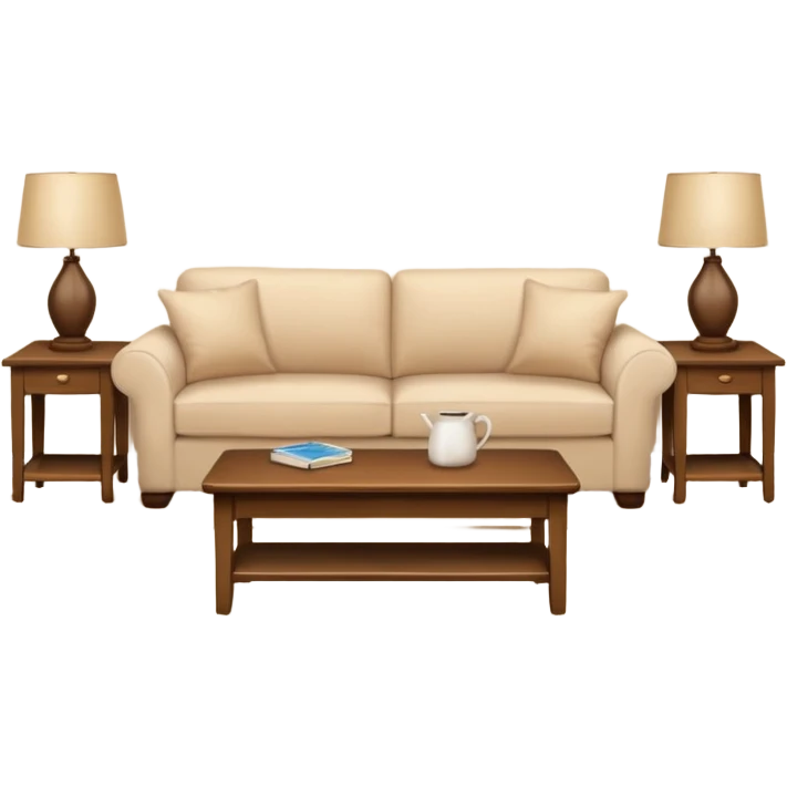 Realistic livingroom neutral color emoji