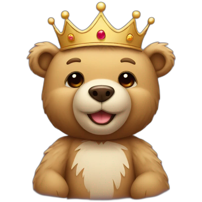 teddy bear with crown emoji