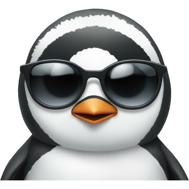 baby penguin wearing sunglasses emoji