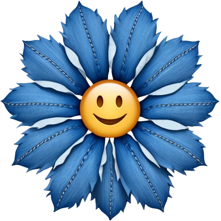 Denim flower   emoji