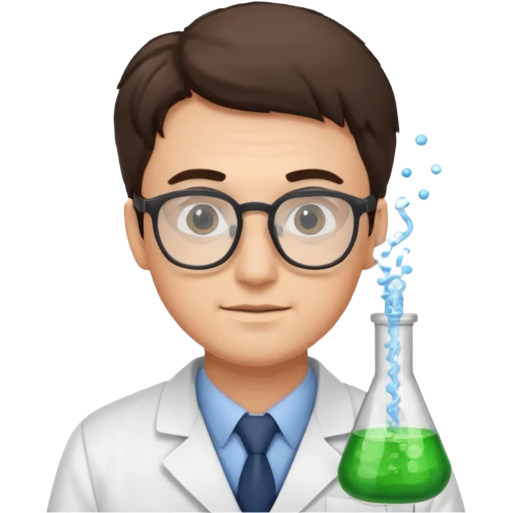 scientist professor young man  emoji